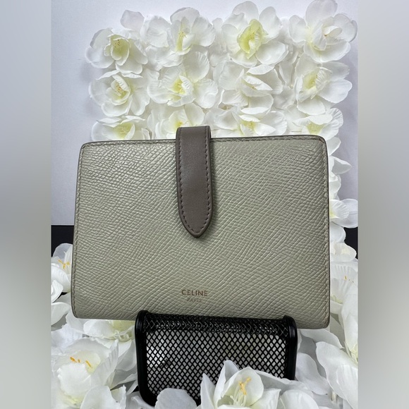 Celine Handbags - Celine Designer Gray Leather Women's wallet